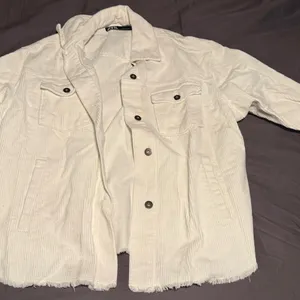 🙂Zara Cream Corduroy Jacket thumbnail 1