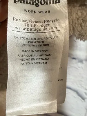 Patagonia Los Gatos Quarter -Zip Fleece Pullover in Cream, Large thumbnail 5