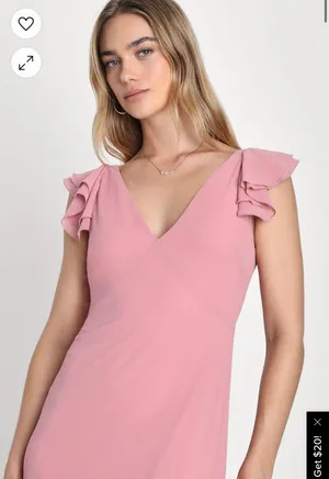Lulus dusty Rose Ruffled Backless Tiered Dress thumbnail 3