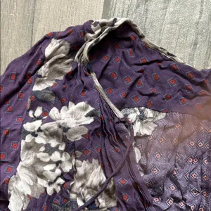 Free People Dark Purple Floral Romper thumbnail 3