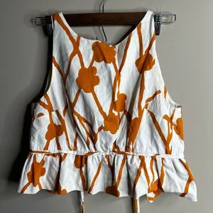 Maeve keyhole back peplum top size 0 thumbnail 1