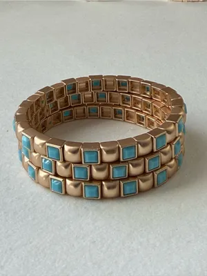 NWOT Roxanne assoulin three bracelets set Gold thumbnail 2