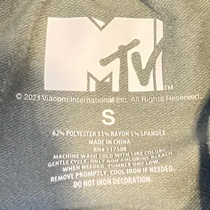 744 | MTV‎ Music Television Graphic Jogger Sweatpants Sage Green Womens Small thumbnail 5