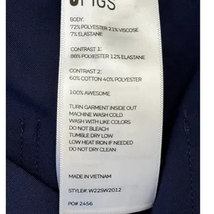 FIGS XL Technical Collection Jogger Scrub Pants Drawstring Navy Athletic Fit thumbnail 9