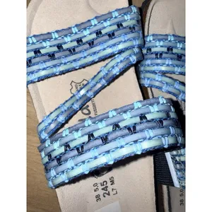 Birkenstocks Betula Women's Size 38 Blue Aztec Strap Comfort Casual Sandals NWT‎ thumbnail 3