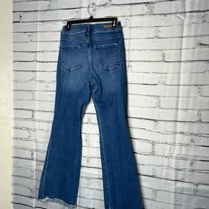 Blue Flare Wide Leg Jeans High-Rise Waist Hippie Y2K Baggy Style SZ 29 Retro thumbnail 10