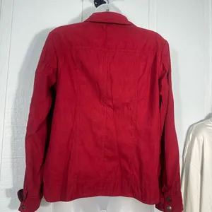 Amber Sun Red Zip Front Jacket Size Medium EUC thumbnail 3