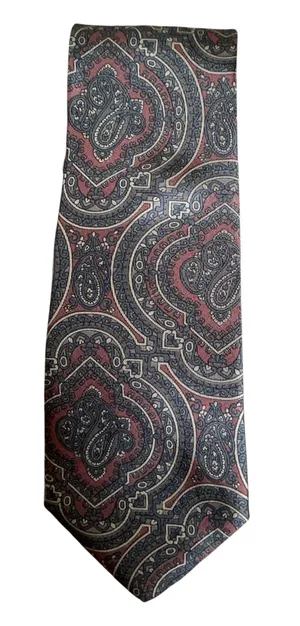 Vintage Etienne Aigner Silk Tie | Classic Paisley Print | Made in USA thumbnail 1