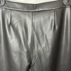 Zara Black Faux Leather Skinny Leggings/Pants - Size Medium thumbnail 6