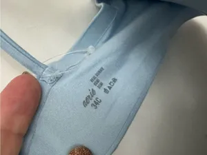 NWOT American Eagle aerie Real Sunnie Demi Blue Bra with Strappy Back 34C thumbnail 2