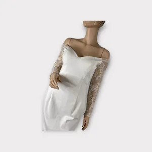 Sherri Hill 51361 Off‎ The Shoulder Wedding , Prom Dress SZ 6. Ivory thumbnail 6