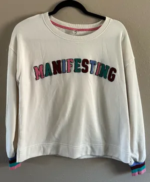 Lou & Grey "Manifesting" Chenille Cuff Sweatshirt thumbnail 1