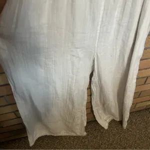 Anthropologie The Wrenley Suspender Pant Oversized White/Ivory Size M NO TOP thumbnail 4