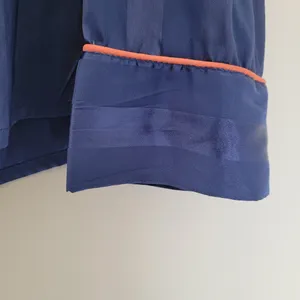 Intimately Free People Blue Satin Cropped Pajama Top thumbnail 3
