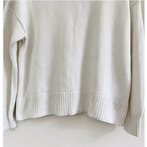 Gap Women's 100% Cotton Cream Knit Relaxed Fit Turtleneck Sweater Size M thumbnail 4
