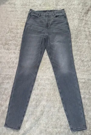 American Eagle grey Curvy Hi-Rise Next Level Stretch jeggings Size 8 X-Long thumbnail 1