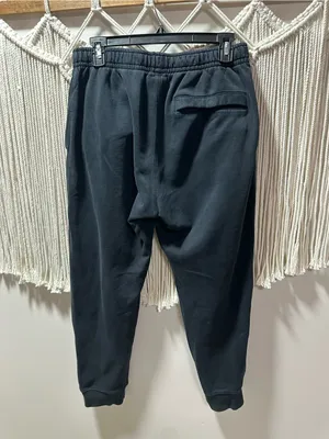 Nike Black Jogger Sweatpants with White Swoosh thumbnail 2