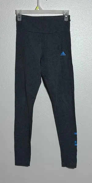 Adidas Women Gray Activewear Linear Logo Leggings size Small.‎ thumbnail 1