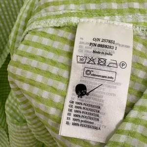 Monki Green And White Gingham Plaid Seersucker Midi Dress Size‎ XS thumbnail 8