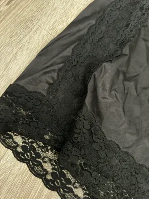 Vintage Black Slip Skirt thumbnail 4