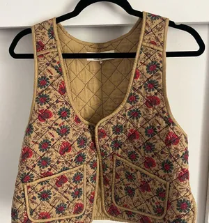 Free people quilted vest thumbnail 1