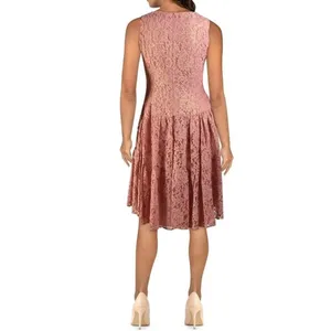 ZAC Zac Posen mauve/gold lace cocktail dress Size 6‎ thumbnail 2