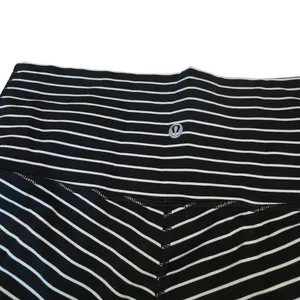 Lululemon Wunder Under Crop Stripe Luon High Rise Yoga Leggings Size 4 6 Women thumbnail 8