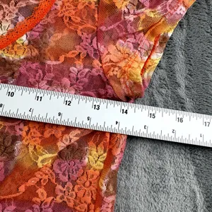 VTG Rue‎ 21 Top Womens Size L Floral Mesh Baby Doll Y2k Unique Nylon Fairycore thumbnail 8