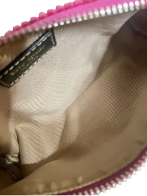 Kate Spade Pink Corduroy Barrel Shoulder Bag w Leather Trim & Contrast Stitching thumbnail 6