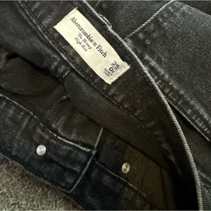 Abercrombie & Fitch Split Hem Jeans Sz 25 Black Denim Skinny High Rise thumbnail 17