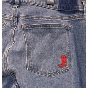 Abercrombie Fitch Women's 34" 18 Jeans 90s Straight Ultra High Rise Embroidered thumbnail 2