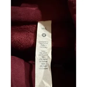 Lululemon Scuba Oversized Half-Zip Hoodie Red‎ Merlot M/L Burgundy Sweatshirt thumbnail 7