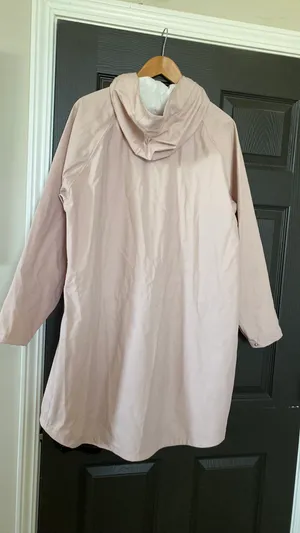 Lager 157 Vintage Dusty Rose Long Windbreaker/ Raincoat thumbnail 4