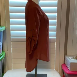 Wishful Park Rust V-Neck Blouse thumbnail 3