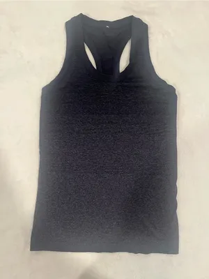Heathered Charcoal Gray Racerback Athletic Tank Top Size undefined thumbnail 1