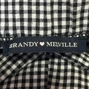 Brandy Melville Black White Gingham Checkered High Waisted Trouser Pants Size S thumbnail 4