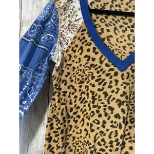 We The Free People Friday Night Long Sleeve Top Size S Animal Print thumbnail 4