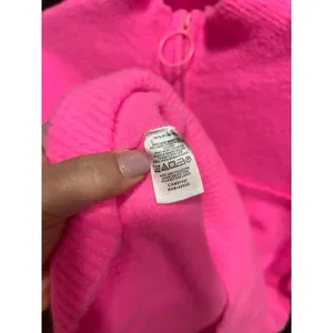 Lou & Grey neon pink quarter-zip pullover sweater women's large‎ thumbnail 4