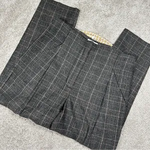 Wilfred Wool Cashmere Blend Chambéry Plaid Pants Cropped Pleated Tartan Size 0 thumbnail 3