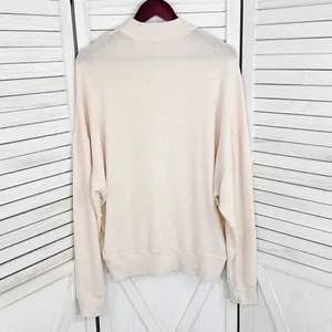 Topshop Oversized Slouchy Mock Neck Sweatshirt Nude‎ Pink Size 8 thumbnail 8