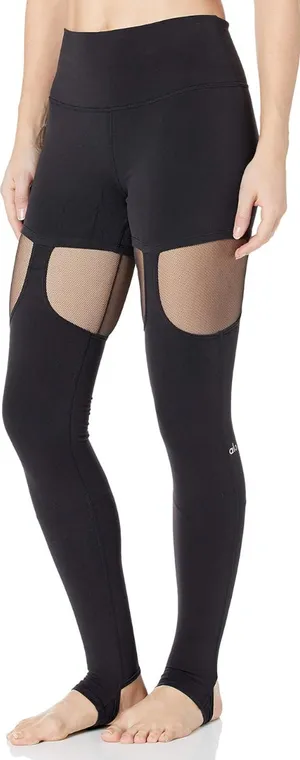 Alo Yoga High-Waist Ignite Leggings Womens Black Athletic XS thumbnail 1