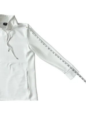 Jones New York Signature White w/ Ribbed Detail Funnel Neck Pullover Size Small thumbnail 7