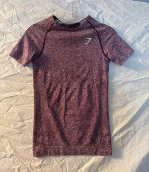 Gymshark Womens Short Sleeve Seamless Tee - Maroon Heather thumbnail 1