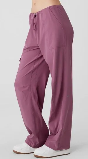 NEW Alo Megastar Cargo Pant Soft Mulberry High OR Low Rise Utility Hiking Jogger thumbnail 1