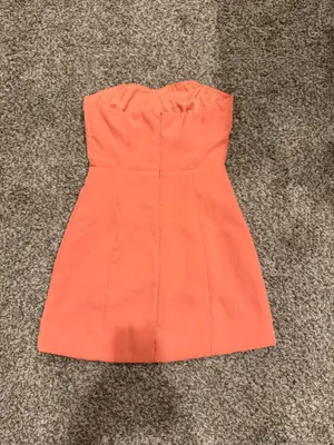 Hello Molly Can’t Stop This Dress Orange- Strapless thumbnail 3