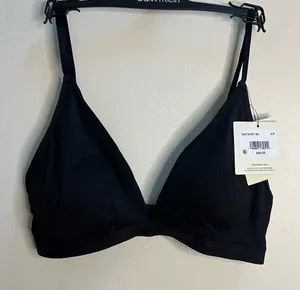 Calvin Klein‎ Black Wireless Triangle Bralette with Adjustable Straps thumbnail 1