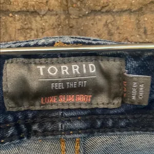 Torrid Dark Blue Flare Jeans thumbnail 2