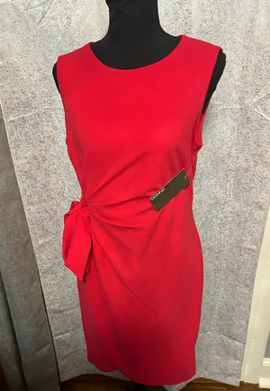 Donna Rico Scuba-Crepe Wrap-Skirt Sheath Dress thumbnail 8