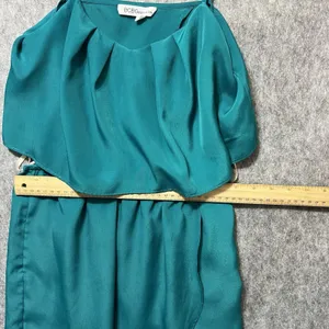 BCBGeneration Teal‎ Popover Tulip Mini Dress XS Sleeveless thumbnail 6