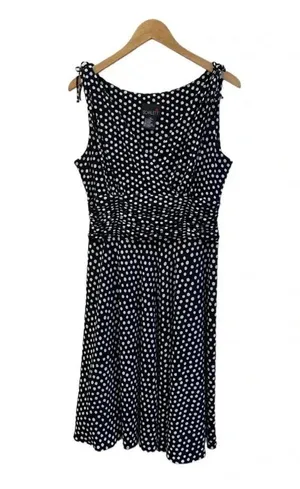 Scarlet Size 12 Black and White Polka Dot Sleeveless Fit And Flare Casual Dress‌ thumbnail 5